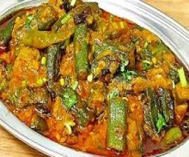 88-Curd Okra-Ladyfinger Capsicum Masala Sabji